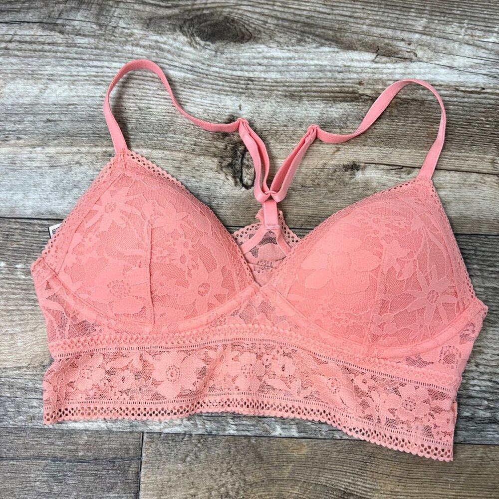 Victoria’s Secret Racerback Bralette Lace Pink Size Small